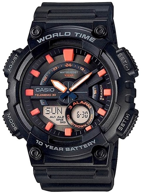 Zegarek Męski CASIO Gerton AEQ-110W-1A2VDF + BOX Zegarek Męski CASIO Gerton AEQ-110W-1A2VDF + BOX