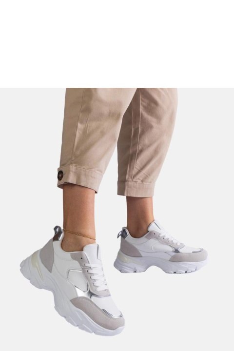 Białe sneakersy na masywnej podeszwie Torreza - Solea Białe sneakersy na masywnej podeszwie Torreza - Solea