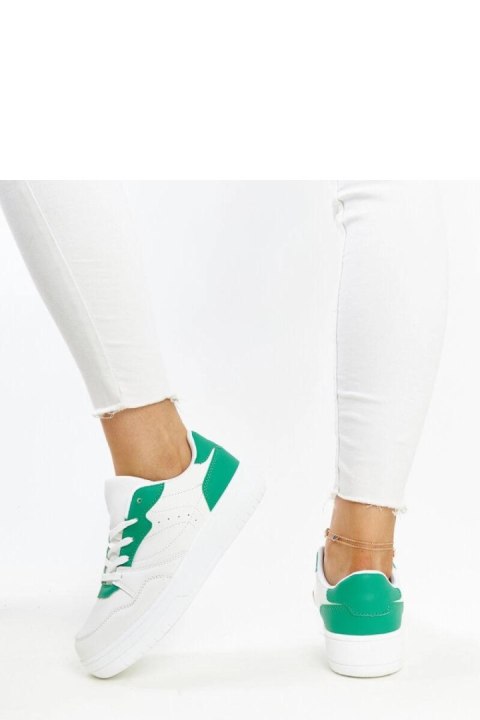 Białe sneakersy z zielonym akcentem Fournie - Solea Białe sneakersy z zielonym akcentem Fournie - Solea