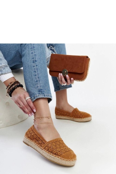Brązowe koronkowe espadryle na platformie Samra - Solea Brązowe koronkowe espadryle na platformie Samra - Solea