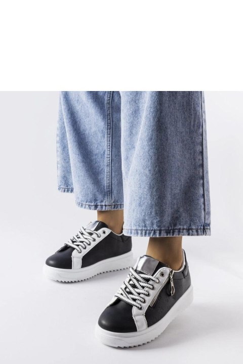 Czarne sneakersy na platformie Romola - Solea Czarne sneakersy na platformie Romola - Solea