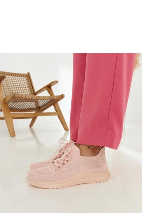 Różowe materiałowe sneakersy Ornella - Solea Różowe materiałowe sneakersy Ornella - Solea