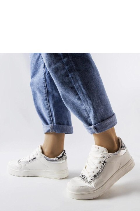 Białe sneakersy z eko skóry Nelma - Solea Białe sneakersy z eko skóry Nelma - Solea