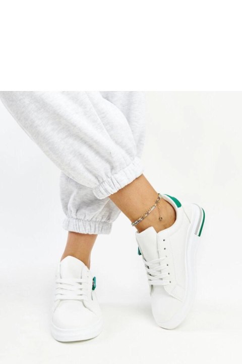 Białe sneakersy z zielonymi wstawkami Anaunia - Solea Białe sneakersy z zielonymi wstawkami Anaunia - Solea