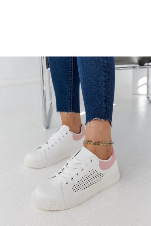 Biało-różowe ażurowe sneakersy Semhar - Solea Biało-różowe ażurowe sneakersy Semhar - Solea