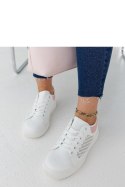 Biało-różowe ażurowe sneakersy Semhar - Solea