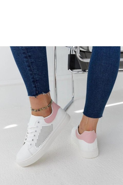 Biało-różowe ażurowe sneakersy Semhar - Solea Biało-różowe ażurowe sneakersy Semhar - Solea