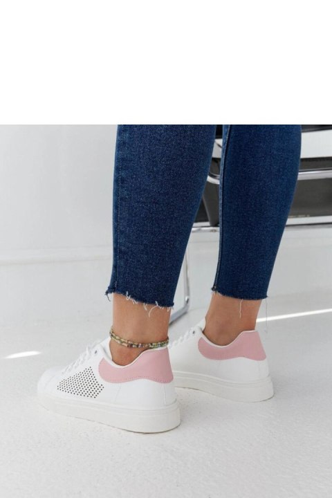 Biało-różowe ażurowe sneakersy Semhar - Solea Biało-różowe ażurowe sneakersy Semhar - Solea
