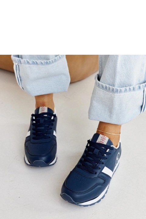 Granatowe sneakersy damskie CROSS JEANS - Solea Granatowe sneakersy damskie CROSS JEANS - Solea