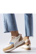 Beżowo-niebieskie sneakersy Mireault - Solea