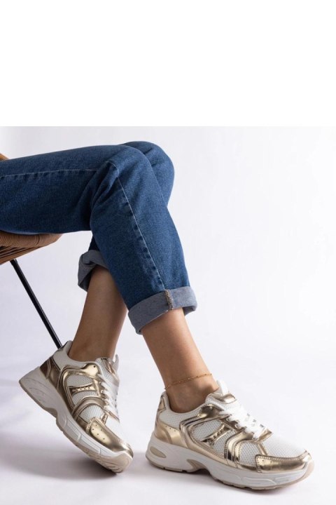 Biało-złote sneakersy sportowe Ena - Solea Biało-złote sneakersy sportowe Ena - Solea
