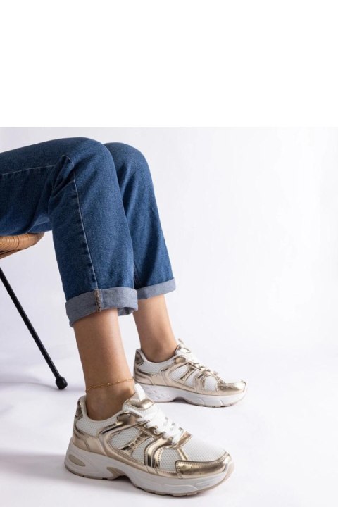 Biało-złote sneakersy sportowe Ena - Solea Biało-złote sneakersy sportowe Ena - Solea