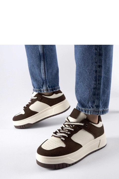 Brązowe sneakersy na platformie Crim - Solea Brązowe sneakersy na platformie Crim - Solea