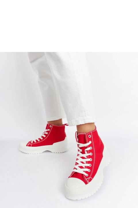 Czerwone trampki za kostkę Ronchis - Solea Czerwone trampki za kostkę Ronchis - Solea