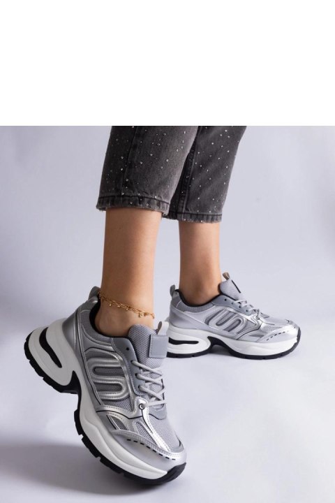 Srebrne damskie sneakersy sportowe Garza - Solea Srebrne damskie sneakersy sportowe Garza - Solea