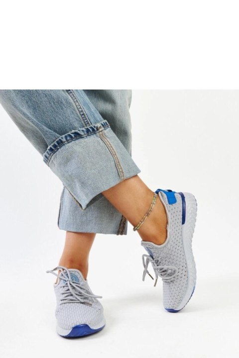 Szare materiałowe sneakersy damskie CROSS JEANS - Solea Szare materiałowe sneakersy damskie CROSS JEANS - Solea