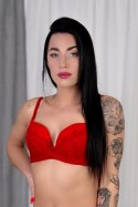 Biustonosz push up Biustonosz Push-up Model Peonia BL157RD Red - Barbara Lingerie