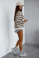 Bluza Damska Model Strel 295673065 Brown Paski - LaBalancia