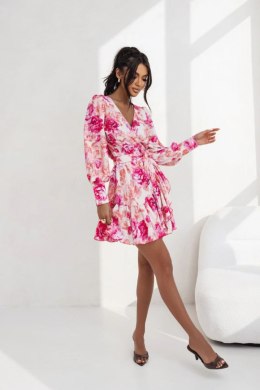 Sukienka Model Anna krótka 219851358 Piwonie/Pink/Orange - LaBalancia