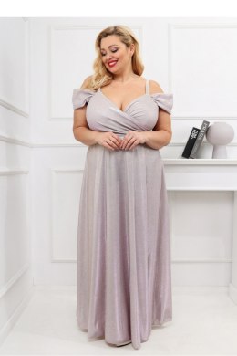 Sukienka Model Walentina Lux 001117. Multi Szampan Gold/Pink - With You