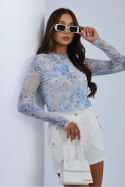 Bluzka Model Blake 200120045 Blue Flowers - LaBalancia