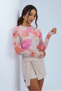 Bluzka Model Blake 200120201 Watercolor/Flowers/Orange/Pink - LaBalancia