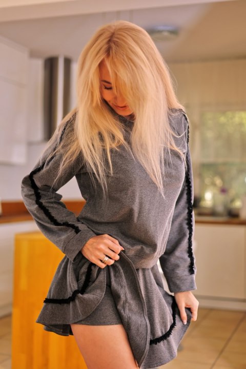 Spodnie Spódnicospodnie Model Krabi Grey - Mirale Spodnie Spódnicospodnie Model Krabi Grey - Mirale