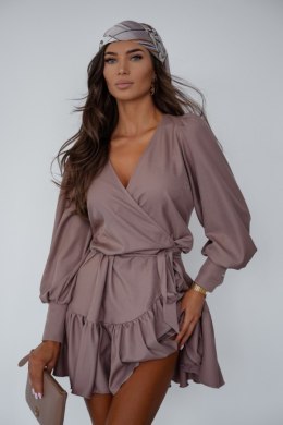 Sukienka Model Anna Krótka 286143828 Mocca - LaBalancia