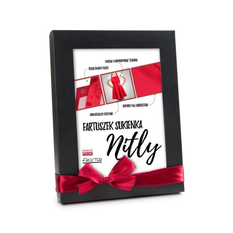 Nitly Red Fartuszek Sukienka prezent DZIEŃ KOBIET Nitly Red Fartuszek Sukienka prezent DZIEŃ KOBIET