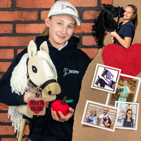 Hobby Horse Skippi Almond A3 - kantar i wodze w zestawie - jasno migdałowy Hobby Horse Skippi Almond A3 - kantar i wodze w zestawie - jasno migdałowy