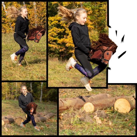 Hobby Horse Skippi bursztyn - koń na patyku kiju dla dziecka - A3 kantar Hobby Horse Skippi bursztyn - koń na patyku kiju dla dziecka - A3 kantar