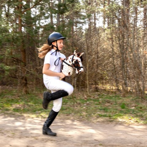 Skippi Hobby Horse tarantowaty - biało brązowy - prezent na dzień dziecka Skippi Hobby Horse tarantowaty - biało brązowy - prezent na dzień dziecka