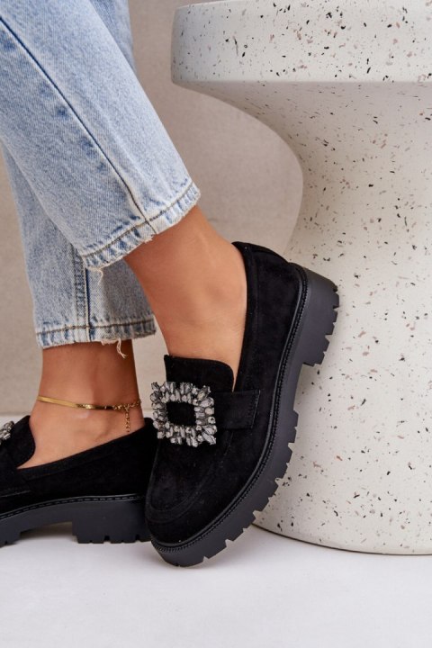 Mokasyny Model Valiana JH23-61 Black - Step in style Mokasyny Model Valiana JH23-61 Black - Step in style