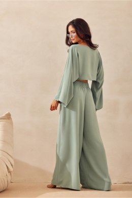 Spodnie Damskie Model Lara SZL SPD0046 Szałwia - Roco Fashion
