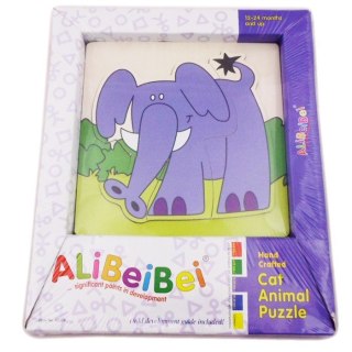 Drewniane puzzle - słoń