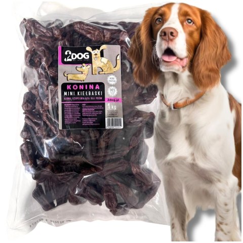 2Dog MINI Kiełbaski koń 1kg 2Dog MINI Kiełbaski koń 1kg