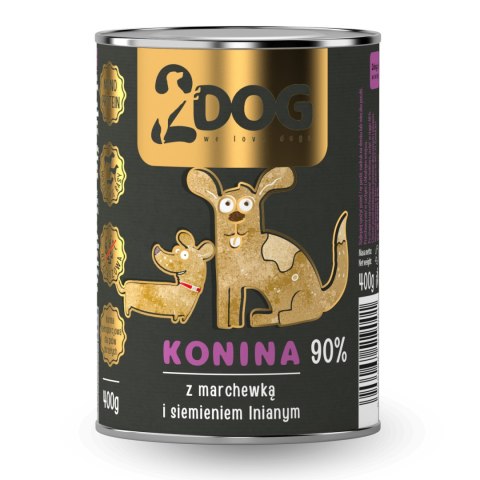2Dog mokra karma konina z siemieniem 400g 2Dog mokra karma konina z siemieniem 400g