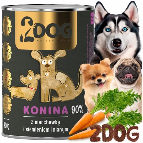 2Dog mokra karma konina z siemieniem 400g 2Dog mokra karma konina z siemieniem 400g