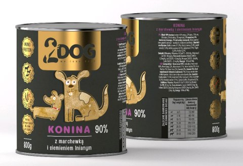 2Dog mokra karma konina z siemieniem 800g 2Dog mokra karma konina z siemieniem 800g