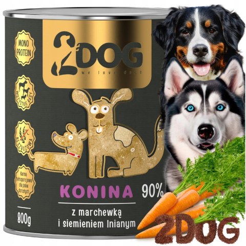2Dog mokra karma konina z siemieniem 800g 2Dog mokra karma konina z siemieniem 800g