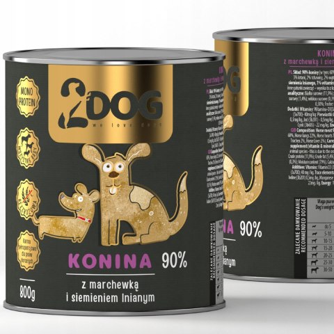 2Dog mokra karma konina z siemieniem 800g 2Dog mokra karma konina z siemieniem 800g