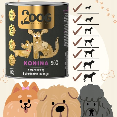2Dog mokra karma konina z siemieniem 800g 2Dog mokra karma konina z siemieniem 800g