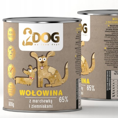 2Dog mokra karma wołowina z rosołem 800g 2Dog mokra karma wołowina z rosołem 800g