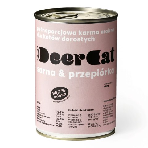 Deer Cat Sarna i przepiórka 400g Deer Cat Sarna i przepiórka 400g