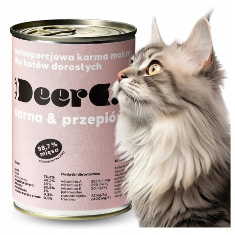 Deer Cat Sarna i przepiórka 400g Deer Cat Sarna i przepiórka 400g
