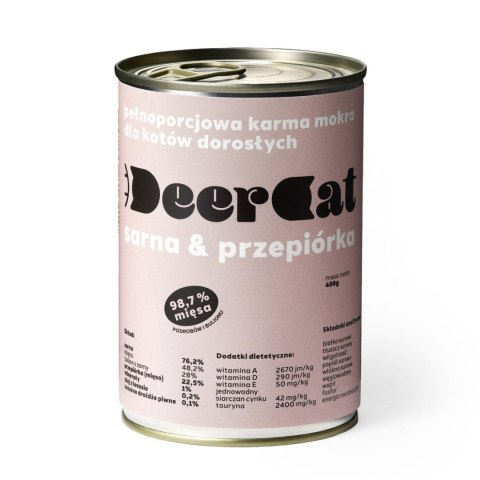 Deer Cat Sarna i przepiórka 400g Deer Cat Sarna i przepiórka 400g