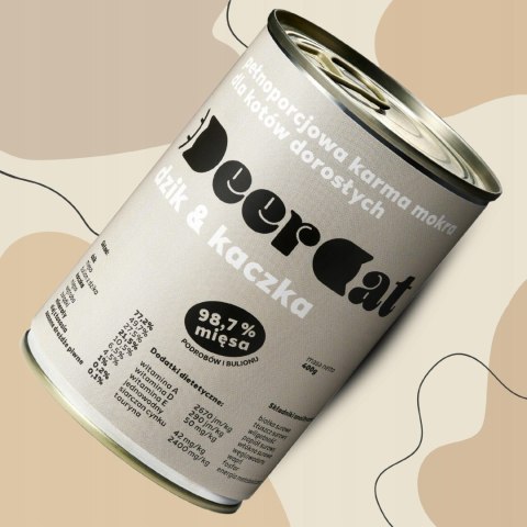 Deer Cat dzik i kaczka 400g Deer Cat dzik i kaczka 400g