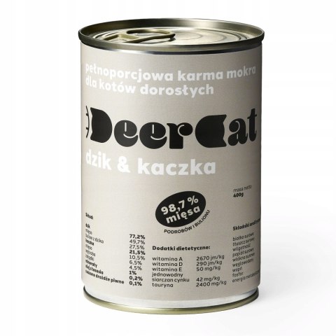 Deer Cat dzik i kaczka 400g Deer Cat dzik i kaczka 400g