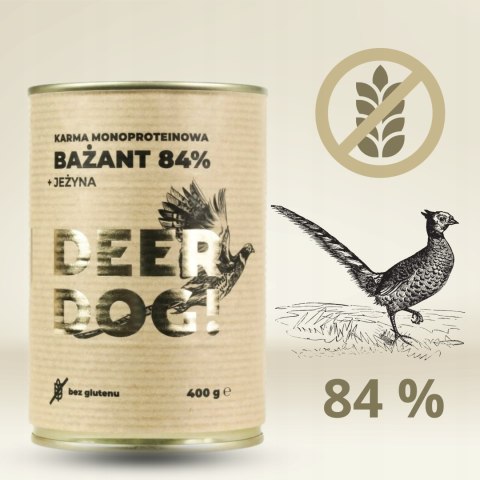 Deer Dog Bażant z jeżyną 400g puszka Deer Dog Bażant z jeżyną 400g puszka
