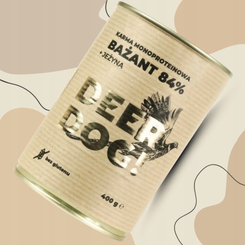 Deer Dog Bażant z jeżyną 400g puszka Deer Dog Bażant z jeżyną 400g puszka